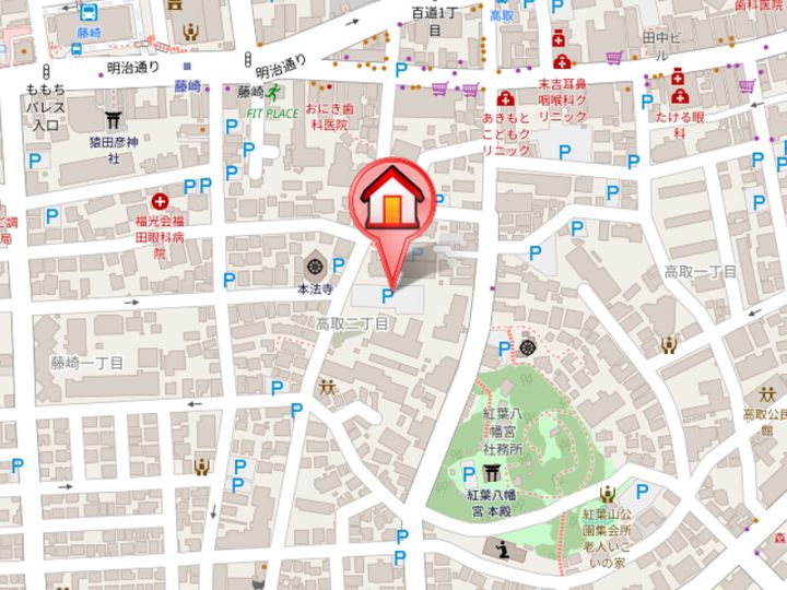 福岡県福岡市早良区高取2丁目(マンション)の賃貸物件の地図