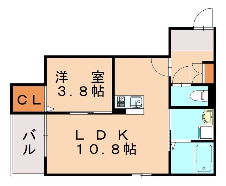 福岡県福岡市早良区次郎丸3丁目(アパート)の賃貸物件の間取り