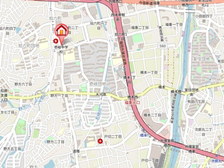 クレセント・イ−ストの地図