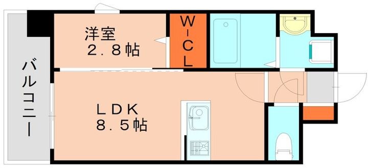 福岡県福岡市東区原田1丁目(マンション)の賃貸物件205の間取り