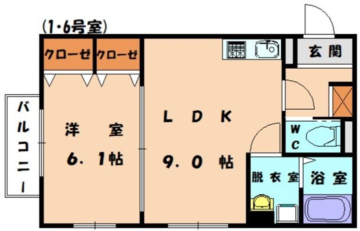 アムール美明201の間取り
