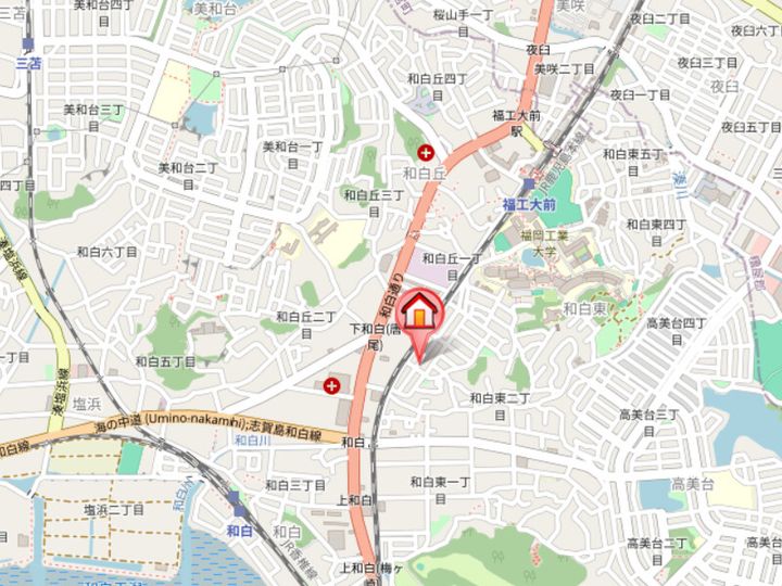 グラフィックメゾン和白東102の地図