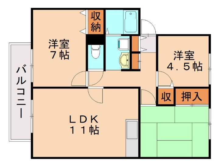 サンシャイン観晴ヶ丘B201の間取り