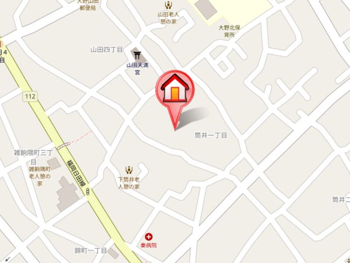 福岡県大野城市筒井1丁目(アパート)の賃貸物件201の地図