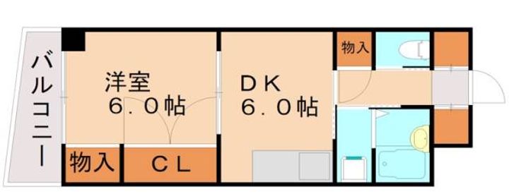 福岡県大野城市下大利1丁目(マンション)の賃貸物件402の間取り