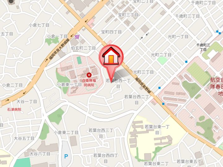 福岡県春日市若葉台西1丁目(アパート)の賃貸物件103の地図