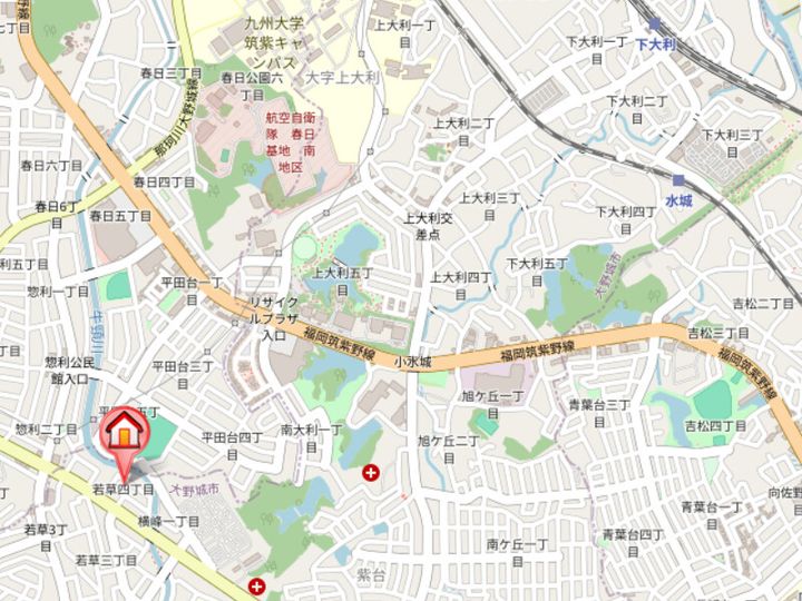 アンプルールフェール若草105の地図