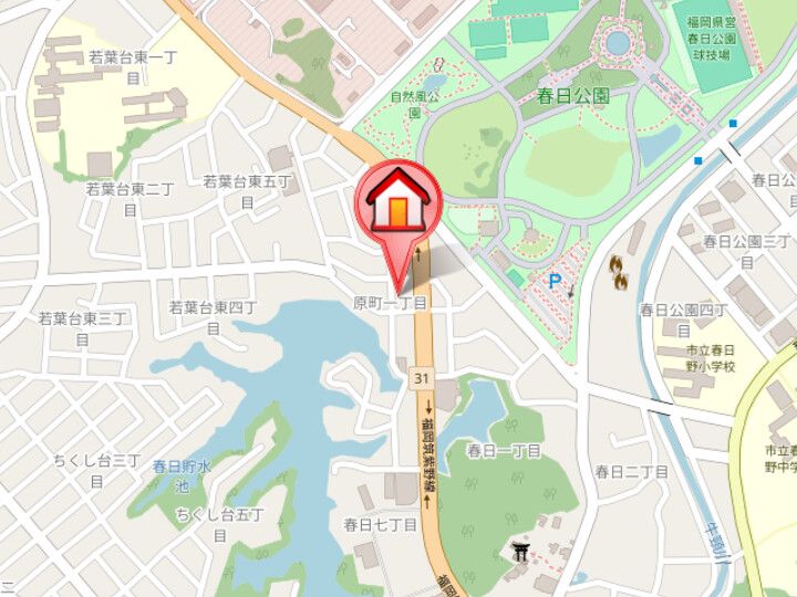 福岡県春日市原町1丁目(アパート)の賃貸物件202の地図