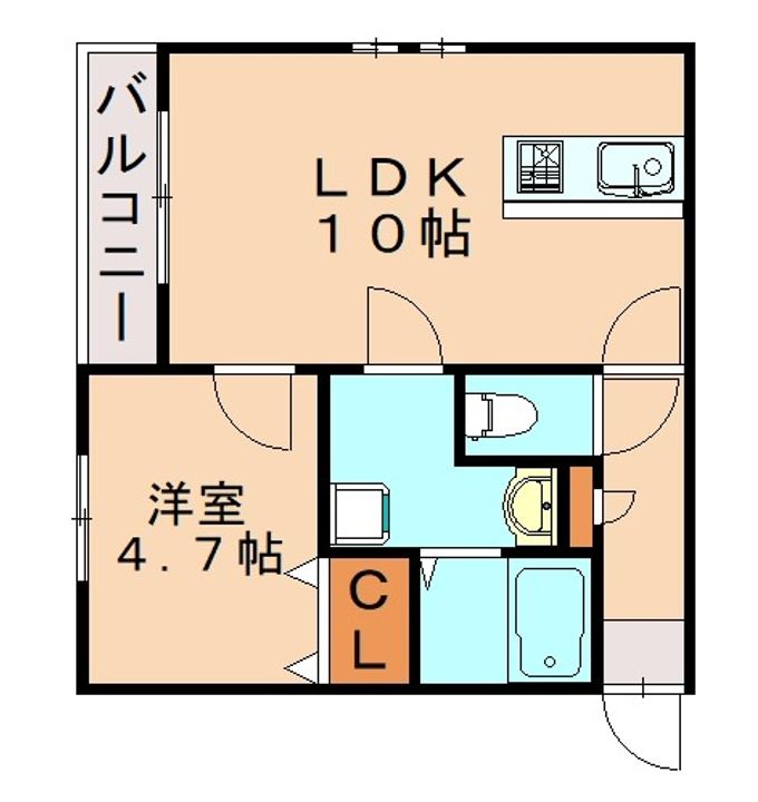 福岡県福岡市南区井尻4丁目(アパート)の賃貸物件の間取り
