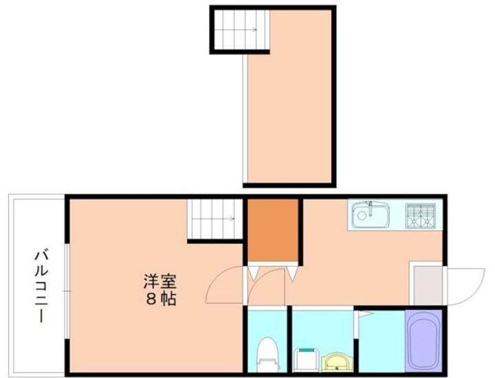 福岡県宗像市三郎丸1丁目(アパート)の賃貸物件104の間取り