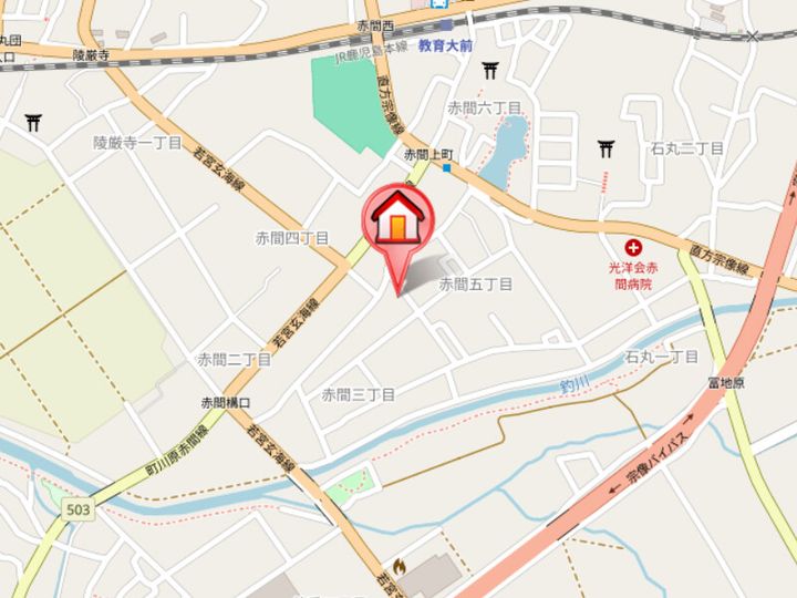 アパートメント・スクエア1番館202の地図