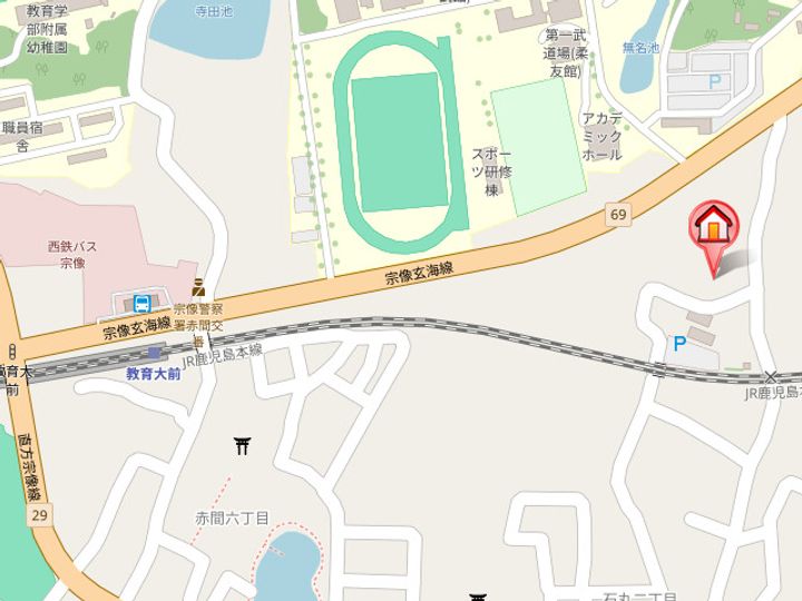 福岡県宗像市石丸3丁目(マンション)の賃貸物件310の地図