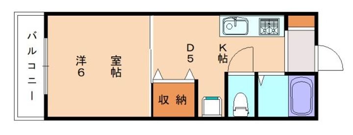 福岡県宗像市田久2丁目(アパート)の賃貸物件203の間取り