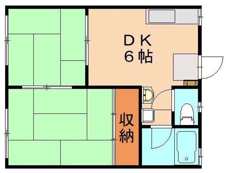 福岡県宗像市東郷2丁目(アパート)の賃貸物件201の間取り