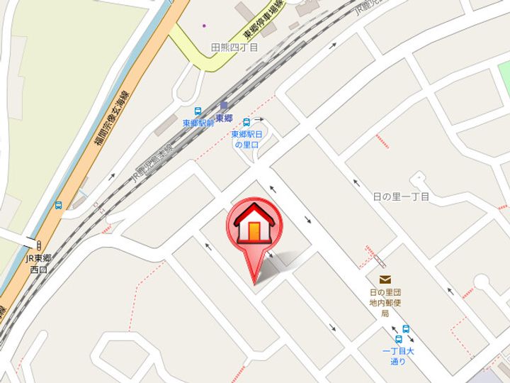 福岡県宗像市日の里1丁目(アパート)の賃貸物件203の地図