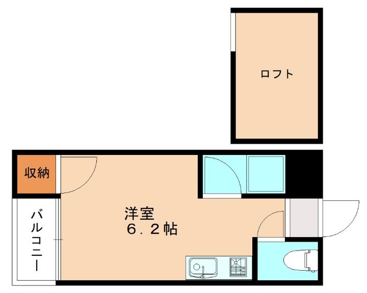 福岡県宗像市石丸1丁目(アパート)の賃貸物件203の間取り