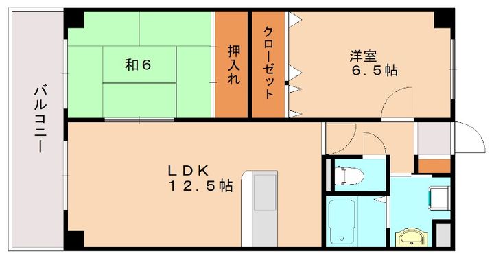 福岡県宗像市田久1丁目(マンション)の賃貸物件202の間取り