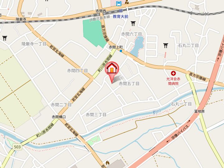 シエロ赤間の地図