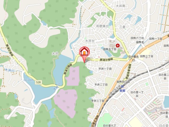 福岡県宗像市平井1丁目(アパート)の賃貸物件203の地図
