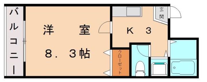 ルプレ今の庄103の間取り