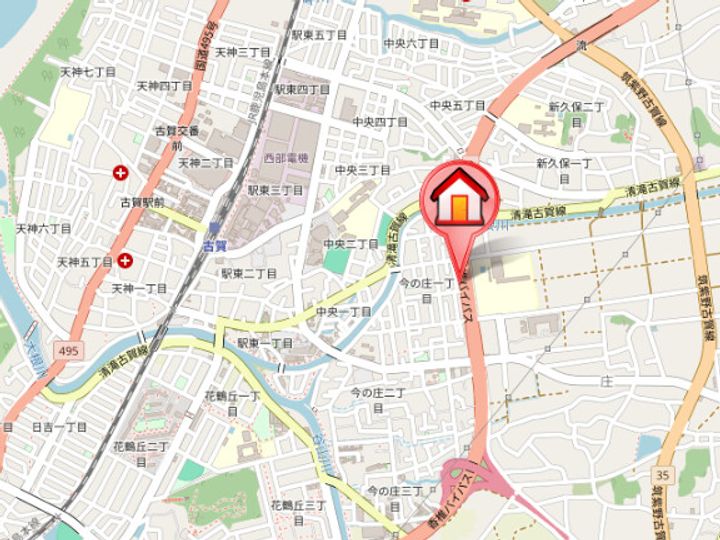 ルプレ今の庄103の地図