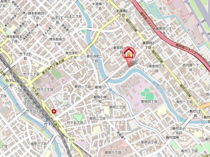 福岡県福岡市博多区東那珂3丁目(マンション)の賃貸物件403の地図