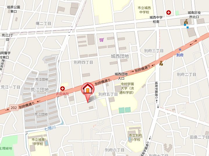 光陽マンション別府の地図