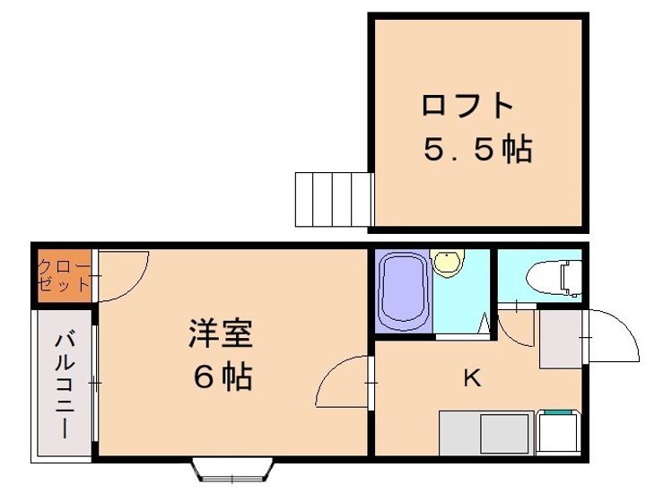 福岡県福岡市南区井尻3丁目(アパート)の賃貸物件101の間取り