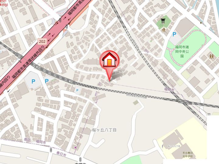 福岡県福岡市南区井尻3丁目(アパート)の賃貸物件101の地図