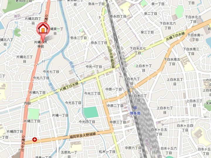 福岡県那珂川市片縄東1丁目(マンション)の賃貸物件301の地図