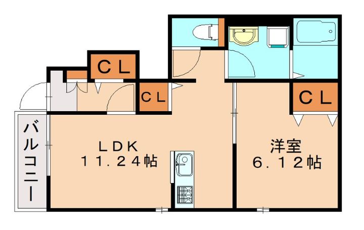 福岡県春日市大字下白水(アパート)の賃貸物件108の間取り