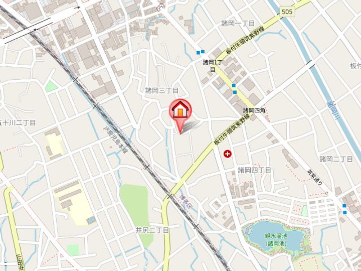 福岡県福岡市博多区諸岡3丁目(アパート)の賃貸物件105の地図