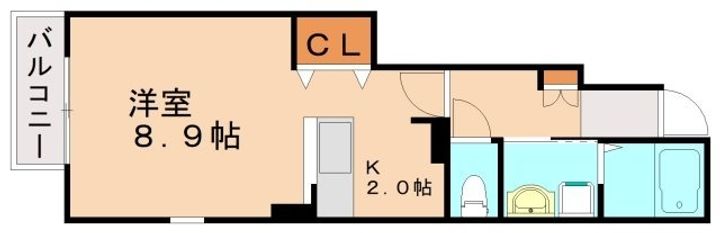 福岡県福岡市博多区井相田3丁目(アパート)の賃貸物件101の間取り