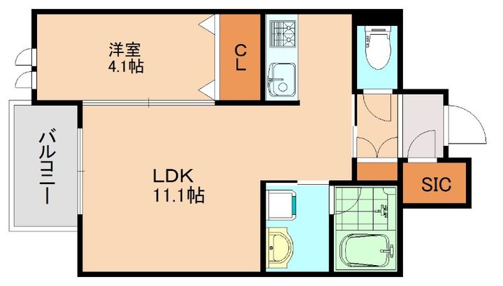 メゾンド平尾101の間取り