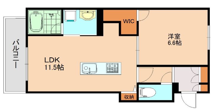 メゾンド平尾301の間取り