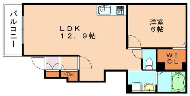 福岡県飯塚市潤野(アパート)の賃貸物件102の間取り