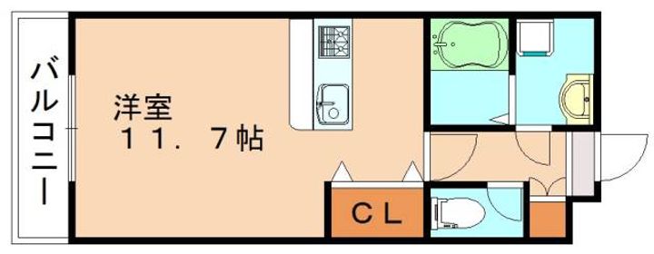 福岡県飯塚市伊岐須(アパート)の賃貸物件204の間取り