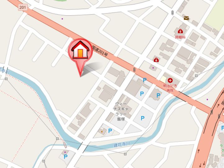 福岡県飯塚市川津(アパート)の賃貸物件102の地図