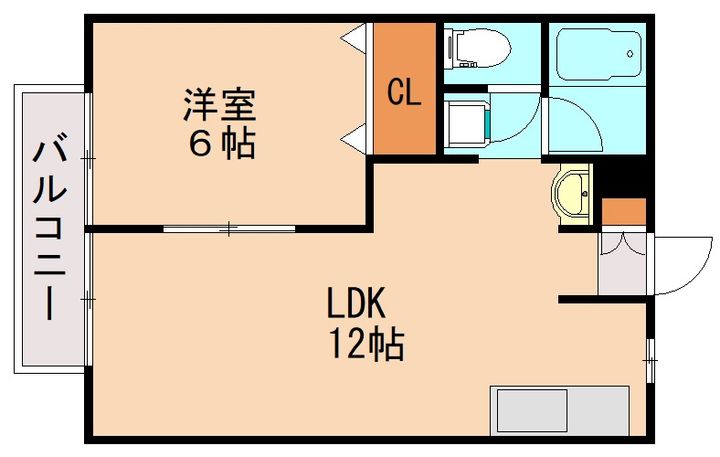 福岡県飯塚市伊川(アパート)の賃貸物件201の間取り