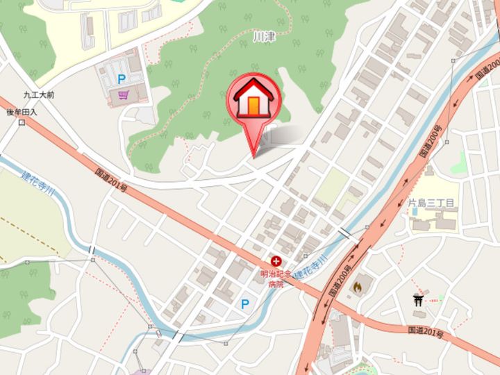 福岡県飯塚市川津(アパート)の賃貸物件201の地図