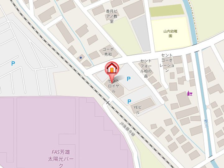 福岡県飯塚市柏の森(マンション)の賃貸物件203の地図