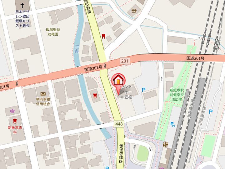 福岡県飯塚市新飯塚(マンション)の賃貸物件702の地図