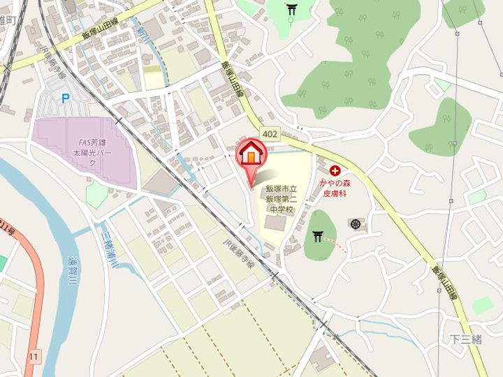 福岡県飯塚市柏の森(マンション)の賃貸物件301の地図