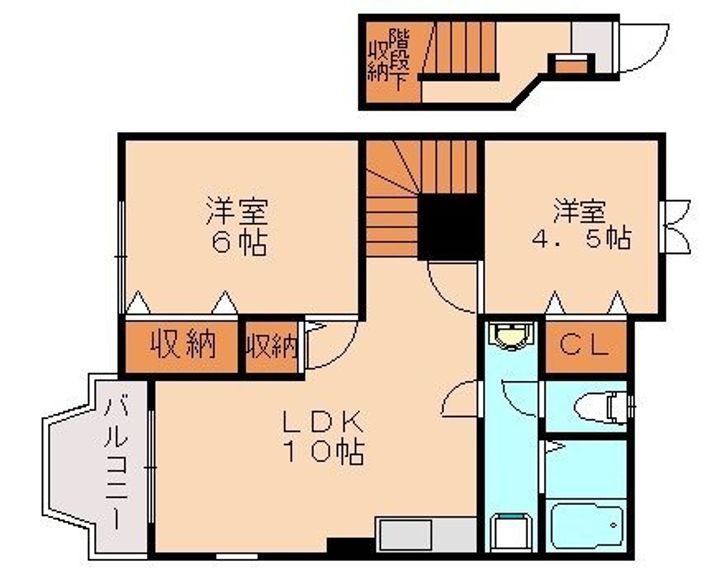 福岡県嘉穂郡桂川町大字寿命(アパート)の賃貸物件201の間取り