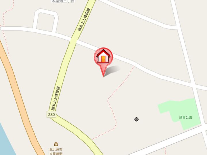 福岡県北九州市八幡西区木屋瀬3丁目(アパート)の賃貸物件106の地図