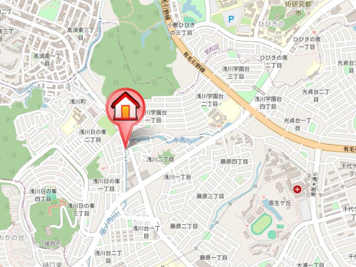 リバーサイドかなだ103の地図