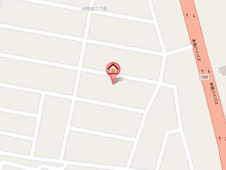 福岡県北九州市八幡西区日吉台2丁目(アパート)の賃貸物件202の地図