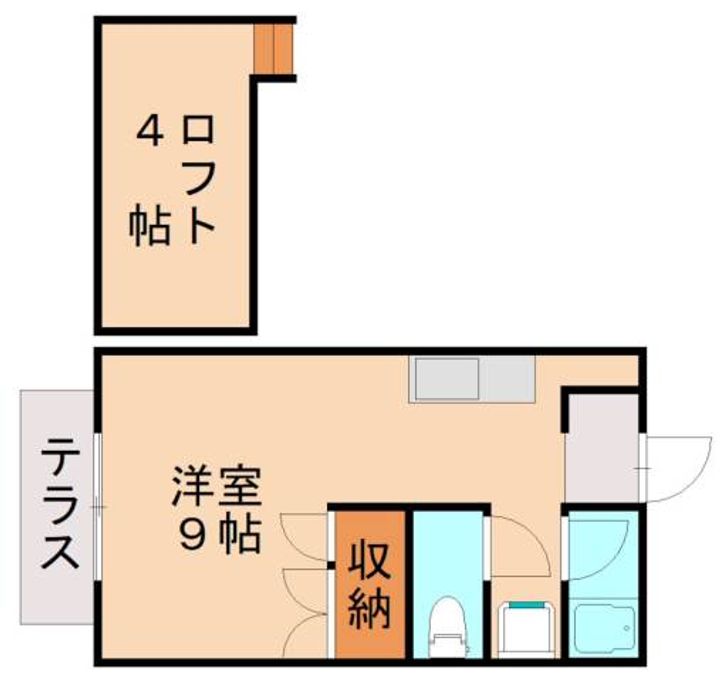 福岡県北九州市八幡西区西王子町(アパート)の賃貸物件202の間取り