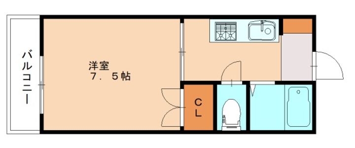 福岡県北九州市八幡西区南八千代町(アパート)の賃貸物件102の間取り
