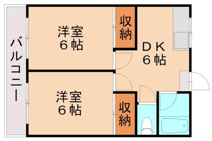 福岡県北九州市八幡西区折尾4丁目(アパート)の賃貸物件202の間取り
